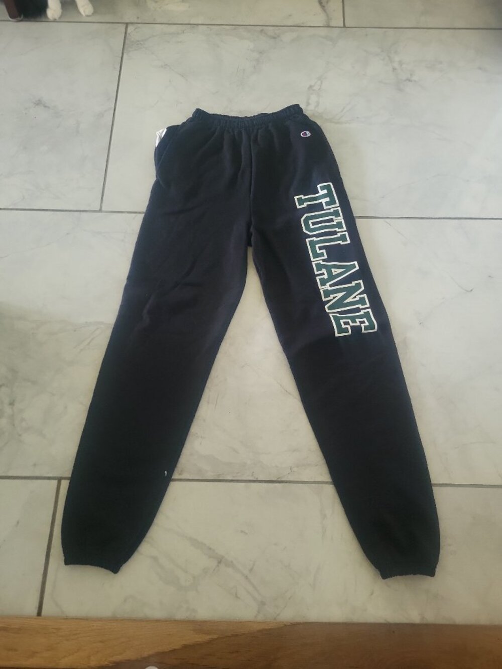 Vintage Champion Athletic Apparel Men's Tulane Sweatpants Black Size Small
